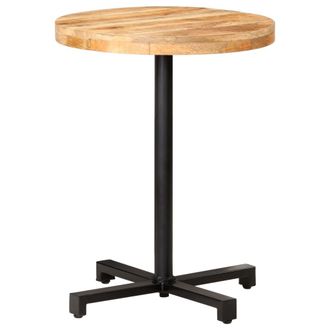vidaXL Mesa De Bistr&oacute; Redonda Madera De Mango Rugosa &Oslash;60x75 Cm Vidaxl