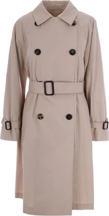 Max Mara Twill Trenchcoat - Dames - Trenchcoats - Beige - XS - Katoen - Jassen