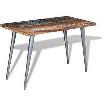 Berkfield Home Dining Table Solid Reclaimed Wood 120x60x76 cm | Size: 120 x 60 x 76 cm