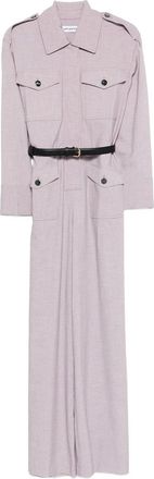 Self Portrait Lilac Twill Jumpsuit