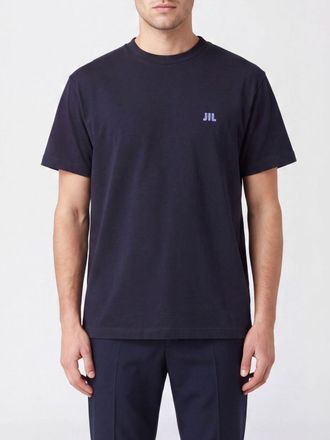 Jil Sander Cotton Crewneck T-Shirt with Contrast Logo on Chest