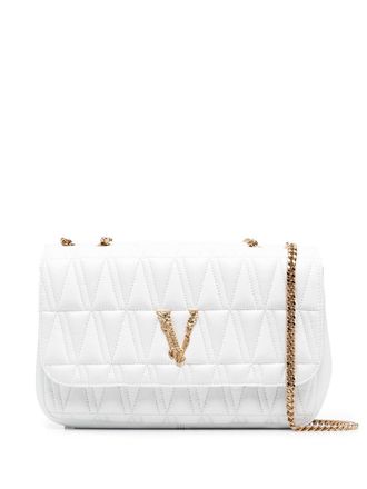 Versace Virtus shoulder bag - women - Lamb Skin/Polyester - One Size - White