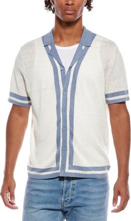 Onia Linen Knit Camp Shirt