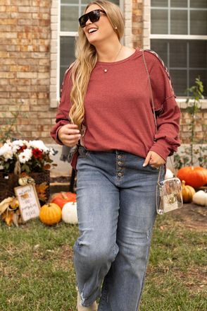 Azura Exchange Plus Size Geometrisch Detail Pullover Truien