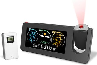 OEM Estaci&oacute;n Meteorol&oacute;gica Inal&aacute;mbrica Con Sensor, Pron&oacute;stico Del Tiempo, Visualizaci&oacute;n De Temperatura Y Humedad, Presi&oacute;n Atmosf&eacute;rica, Color, Puesta De So