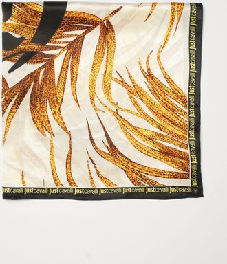 Just Cavalli Foulard Just Cavalli in seta con stampa foliage