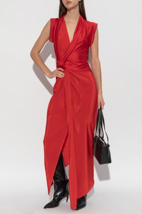 Victoria Beckham Silk Dress, Womens, Red