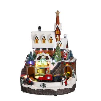 Luville Pueblo navide&ntilde;o en miniatura Multicolor H32.5xB24xL23.5cm