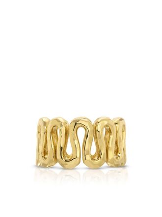 Octavia Elizabeth 18kt yellow gold swirl ring