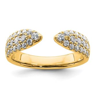 Diamond2Deal 14k Gold Lab Grown Diamond Wedding Band Ring 3/4Ct Clarity- VS Color- D-E