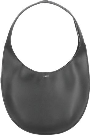 Coperni Crescent-Shaped Soft Leather Shoulder Bag with Contrasting Logo