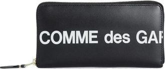 Comme Des Gar&ccedil;ons Huge Logo Wallet - Heren - Portefeuilles - Zwart - ONE Size - Leer - Accessoires