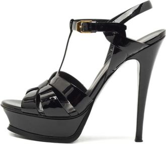 Saint Laurent Sandali Tribute con plateau 135mm - Nero