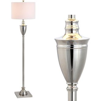 Jonathan Y Designs Othello 62 Metal LED Floor Lamp, Polished Nickel at Nordstrom