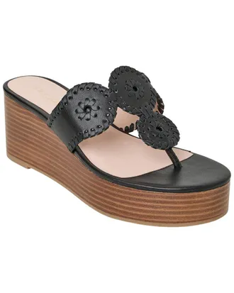 Jack Rogers Kimberly Mid-Wedge Leather Sandal