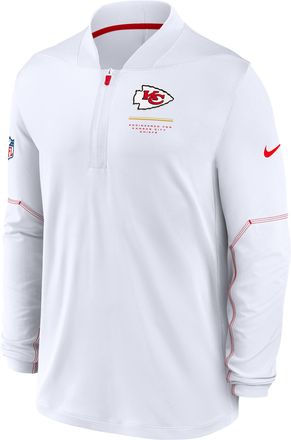 Nike Kansas City Chiefs Sideline Nike Mens Dri-FIT NFL 1/2-Zip Top in White | 03BA075K7G-EKU