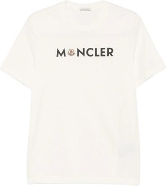 Moncler T-shirt met ronde hals - Heren - T-shirts - Wit - M - Tops