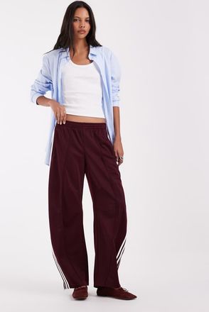 adidas Originals pantaloni sportivi Firebird a gamba bombata color burgundy-Rosso