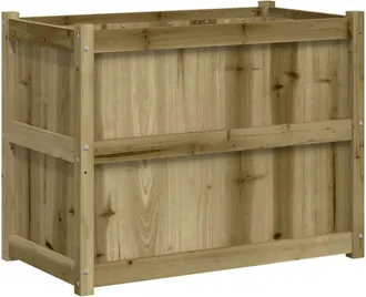 vidaXL Jardinera de madera de pino impregnada 90x50x70 cm Vidaxl