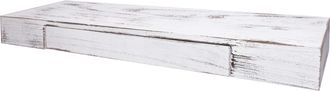 Hhg Estante De Pared Hhg 922, Estante De Pared Estante Colgante Estante, Caj&oacute;n Madera Maciza 8x80x25cm, Blanco, Shabby