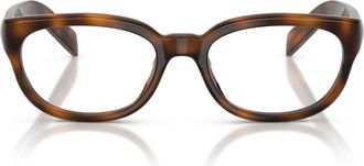 Prada 0pr D03vu Classic Rectangular Tortoiseshell Eyeglasses