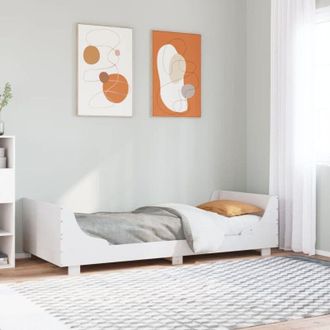 vidaXL Vidaxl - Estructura De Cama Sin Colch&oacute;n Madera Maciza Blanca 75x190 Cm