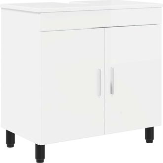 vidaXL Unidad De Tocador De Ba&ntilde;o Blanco Brillante 60 X 35 X 60 Cm Vidaxl