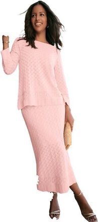 Roaman's Pointelle Skirt in Soft Blush at Nordstrom, Size 40