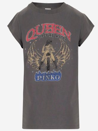 【関税&送料込】Pinko T-shirts and Polos Black Pinko T-shirt for Women SS25 | GIGLIO.COM