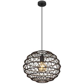 Globo Lighting L&aacute;mpara Colgante - Senni - Negro - Metal - &Oslash; 39cm - E27 - - Globo