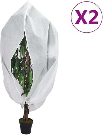 vidaXL Cubiertas Para Plantas Con Cremallera 2 Uds 70 G/m&sup2; 3,93x3,5 M Vidaxl