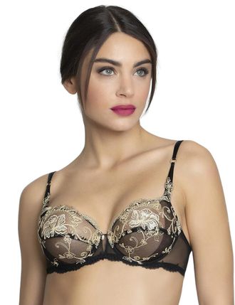 Lise Charmel Womens Deesse En Glam Full Cup Bra - Black Polyamide - Size 38C