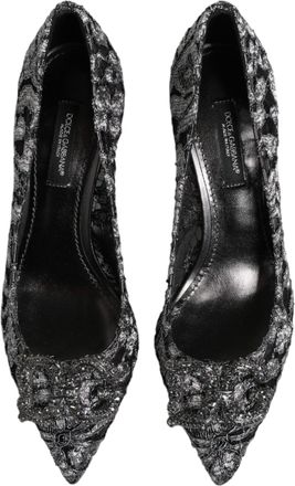 Dolce & Gabbana Womens Dg Amore Heels Silver Lamb