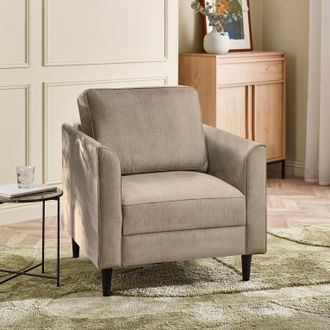 Furniturebox Logan Fabric Armchair in Beige
