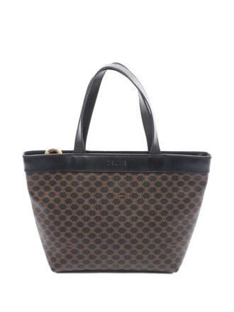 Celine small 2000s Macadam tote bag - women - PVC/Leather/Canvas - One Size - Brown