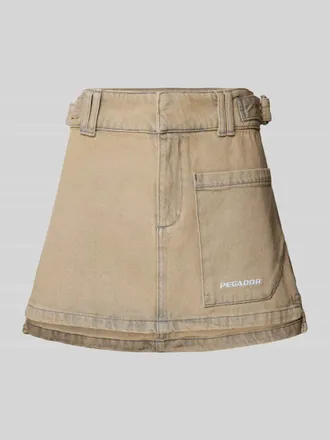 Pegador Jeansrock in Minil&auml;nge in Sand, Gr&ouml;&szlig;e XS