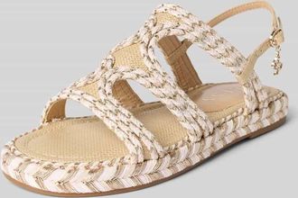 Guess Sandalette mit Label-Applikation Modell KALORE in Sand, Gr&ouml;&szlig;e 36