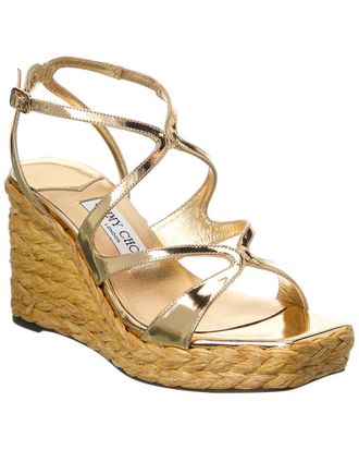 Jimmy Choo London Ayla 85 Leather Wedge Sandal