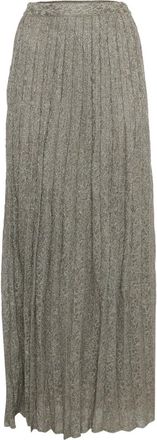 Missoni lurex-knit pleated maxi skirt - Grey