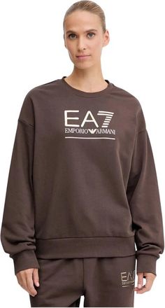 Emporio Armani Train Visibility Sweatshirt - Dames - Sweatshirts - Bruin - M - Katoen - Hoodies & sweatvesten