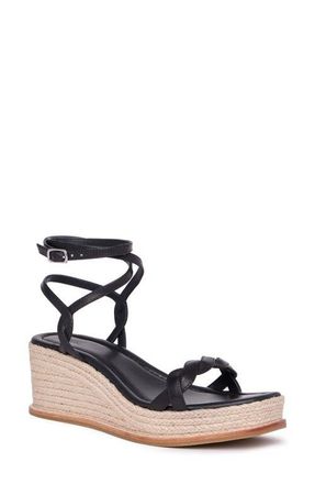 Paige Joanna Ankle Strap Platform Wedge Sandal in Black at Nordstrom, Size 10.5