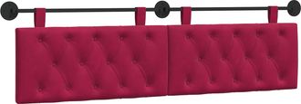 vidaXL Cabecero Colgante Rojo Vino Terciopelo Vidaxl