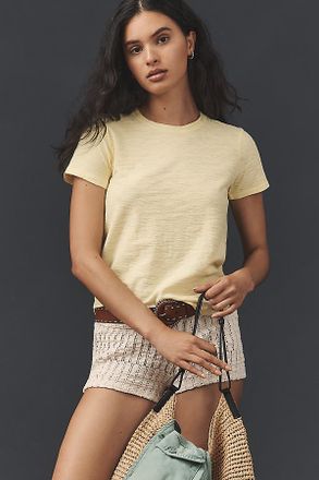 Pilcro The Bennie Cotton Slub Crew-Neck Slim Tee by Pilcro