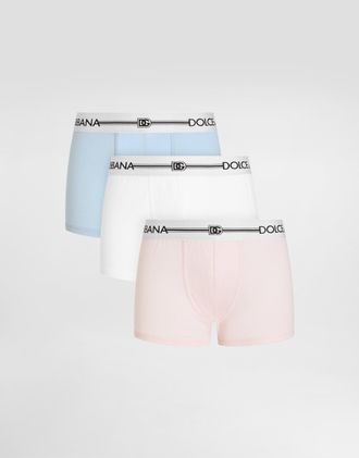 Dolce & Gabbana 3-pack Cotton Boxers - Man Underwear And Loungewear Multicolor 3