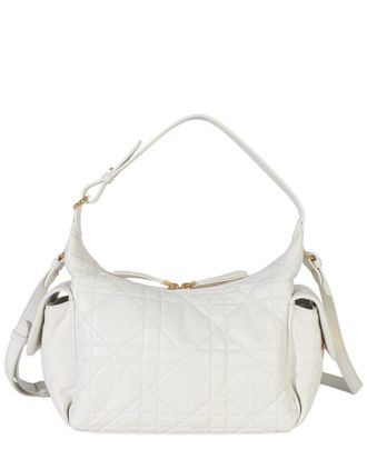 Dior White Leather Latte Macrocannage Medium D-Dream Bag (Authentic Pre-Loved)