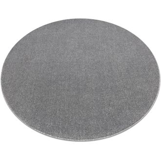 RugsX Rugsx - eton plus circle carpet light grey, one-color, uniform, plain grey round 150 cm