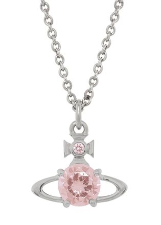 Vivienne Westwood Reina Crystal-embellished orb Necklace - Pink - One Size