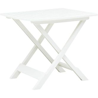 vidaXL Tavolo da Giardino Bianco 79x72x70 cm Plastica - Vidaxl