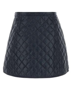 Moncler Womens Midnight Blue Nylon Mini Skirt 778 Exterior: Lining: Gonne