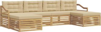 vidaXL Conjunto De Sof&aacute;s De Exterior 6 Uds. Y Beige Vidaxl